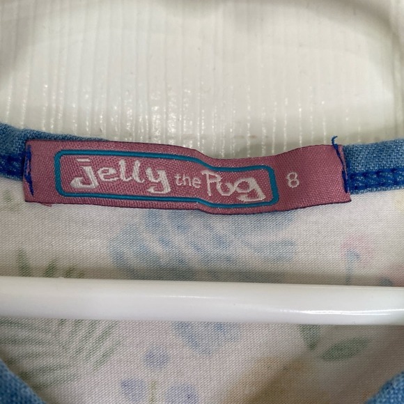 JELLY THE PUG Summertime Mischa Wrap Dress Fruits Pineapple Blue Girl's Size 8 - Picture 4 of 6